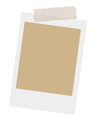 PNG frame sticker, polaroid photo on transparent background