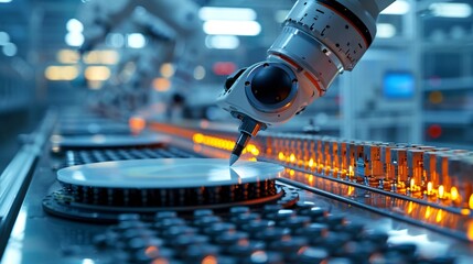 Semiconductor manufacturing with robotic arms