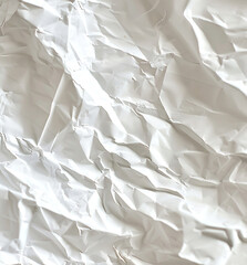 White paper texture, crumpled with white edges, blurred background, generative ai