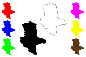 Saxony-Anhalt (Federal Republic of Germany, State of Germany, Land Sachsen-Anhalt) map vector illustration, scribble sketch Saxony-Anhalt map