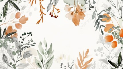 A stylized illustration of a floral spring watercolor background. Blank space for text