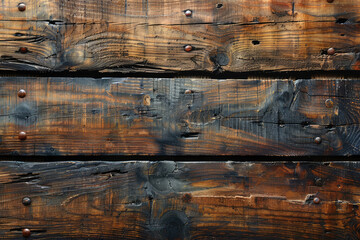 Old wooden table background. Created with Ai