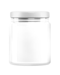 Empty glass png jar, transparent background