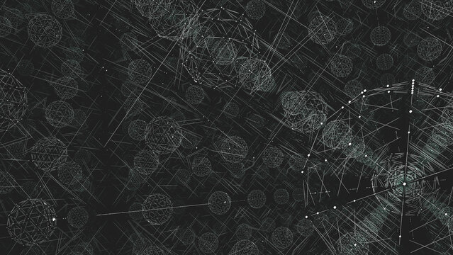 A spherical grids in infinity.