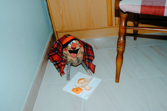 Tio de Nadal, a Christmas character typical of Catalonia, Spain