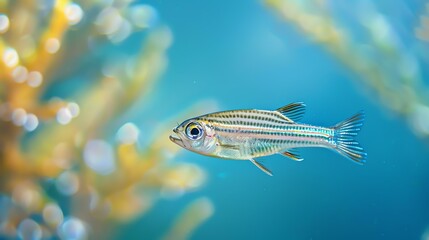 A small fish with a big personality, the zebrafish is a popular aquarium fish because of its hardiness and beautiful colors.