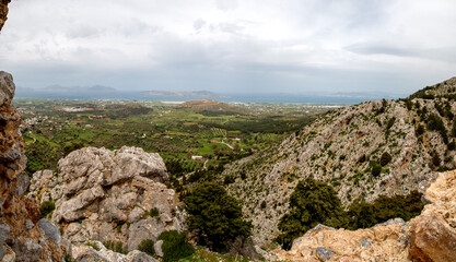 castle ruins of the medieval settlement of Palio Pyli Kos Island South Aegean Region (Südliche Ägäis) Greece