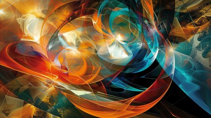Fantastic colorful abstract background. Fractal artwork for creative graphic design.