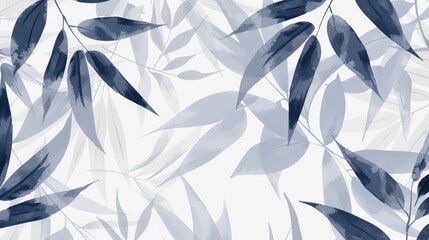 Abstraction of leaves in the style of digital oil painting. For wall decoration, wallpaper and mural. AI generated illustration