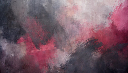 abstract grey and pink  vintage background wall with brush strokes of oil paints. painting texture pattern