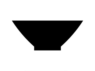 ラーメンどんぶりアイコンC：黒