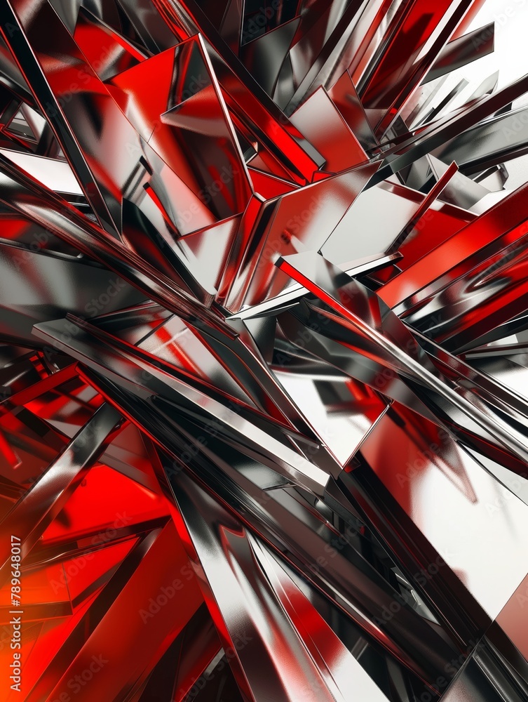 Poster dynamic array of angular slices - abstract composition photography