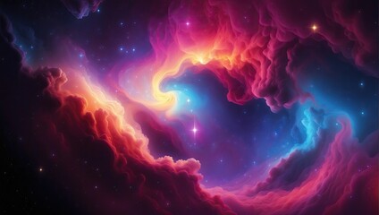 Beautiful cosmic Outer Space background Wallpaper Illustration
