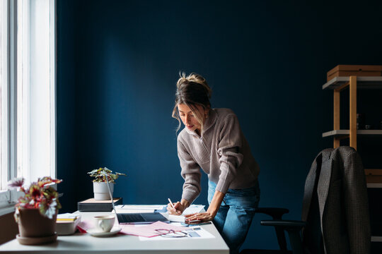 Woman in home office