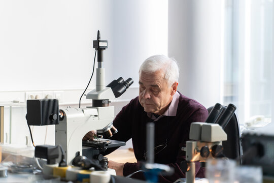 Researcher Working In Lab Of Electronic Processes
