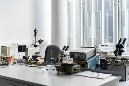Workspace At Lab Of Electronic Processes