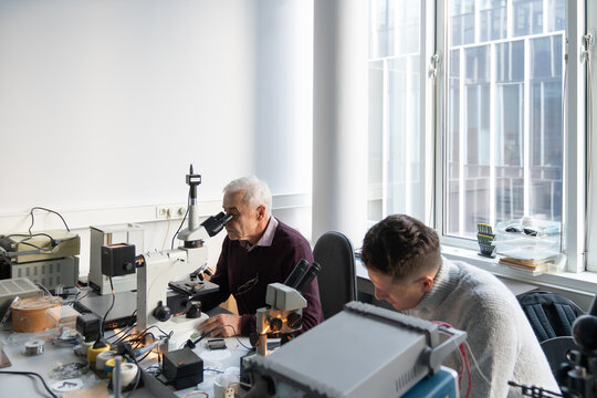 People Working At Lab