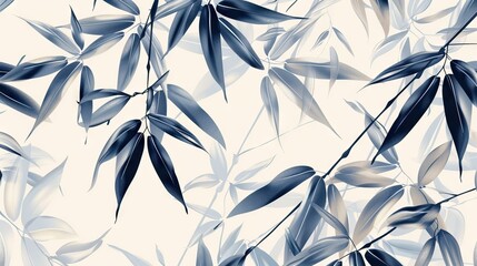 Abstraction of leaves in the style of digital oil painting. For wall decoration, wallpaper and mural. AI generated illustration