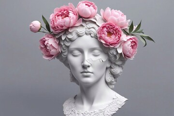 mannequin with flower