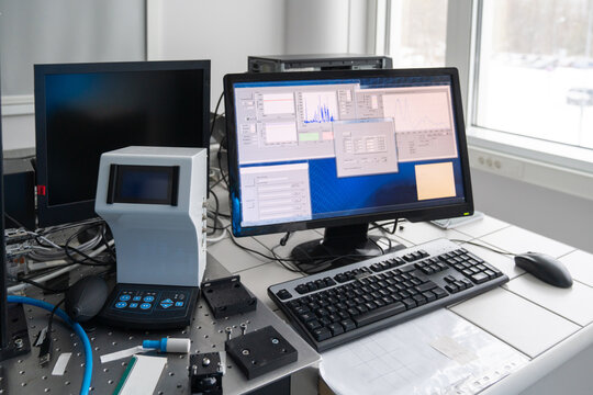 Lab Workplace With Scientific Equipment