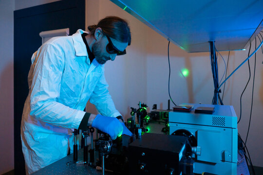 Scientist Using Laser Technologies