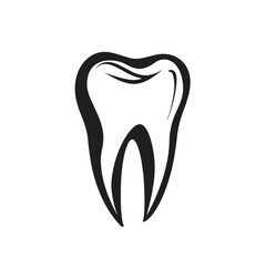 Simple tooth logo icon design flat vector illustration