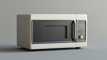 A sleek and stylish microwave oven is sitting on a clean kitchen counter.