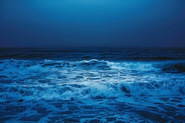 Ocean blue. Pacific ocean water in early morning before the sunrise. .