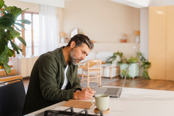 Man Managing Home Finance At Home