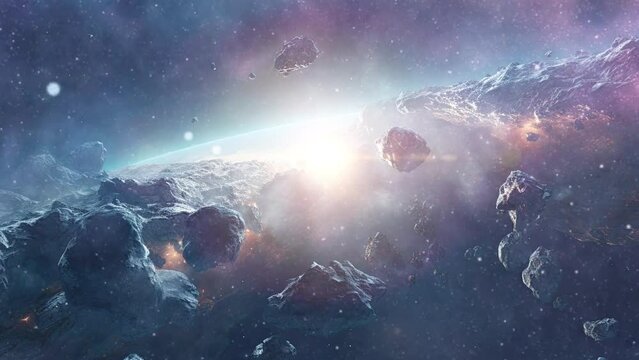 meteorites and asteroids, sifi background