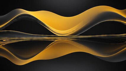 Obraz premium Radiant Golden Wave