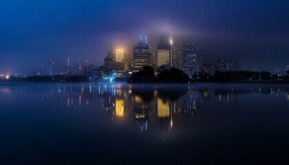 Cozy foggy landscape