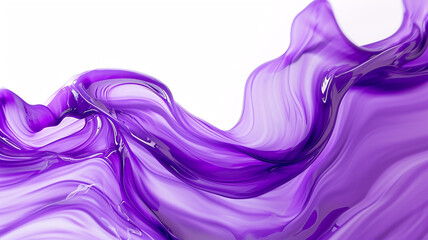 Purple and Pink Liquid Wave on White Background