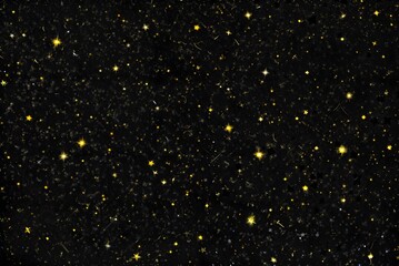 A mesmerizing black background filled with a constellation of tiny, twinkling yellow stars.
