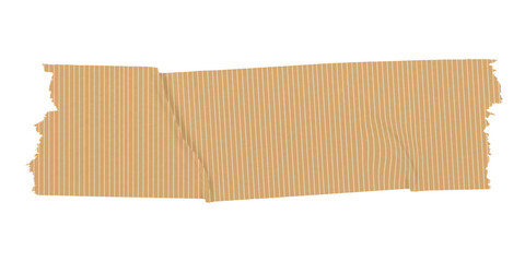Stripe washi tape png sticker, brown pattern on transparent background