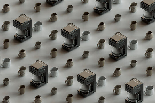 Repetitive Design of Espresso Machines and Mugs