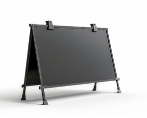 Outdoor chalkboard mockup. Empty chalk menu boards, blackboard display template