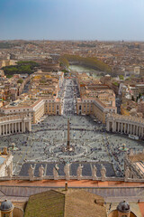 view from the top of the cathedral, vatican