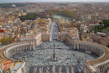 view from the top of the cathedral, vatican