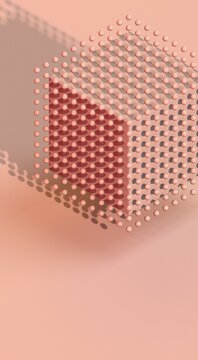 Light and shadow. Cube and spheres.