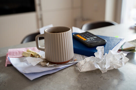 Personal Finance Accounting: documents, taxes, invoices, receipts. UGC