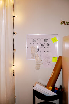 messy ugc lo-fi direct flash of office mess receipts and paperwork