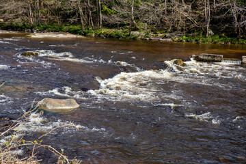 The River Ericht. River in Perthshire, Scotland  from the rivers Blackwater and Ardle at Bridge of Cally. It runs  to River Isla, and the River Tay. Cuts Craighall Gorge and of Blairgowrie and Rattray