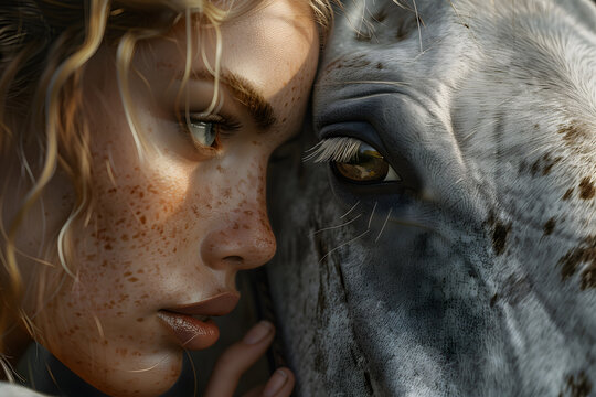 Unbreakable Bond: Girl and Horse Share a Special Connection