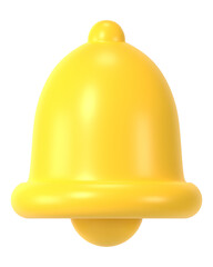 3D bell png clipart, notification symbol for social media