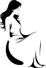 Pregnancy Positivity Radiant Mama to Be Icon Mamas Radiance Happy Pregnancy Emblem