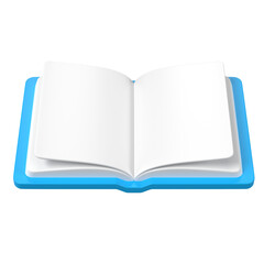 3D book png clipart, education, literature symbol on transparent background
