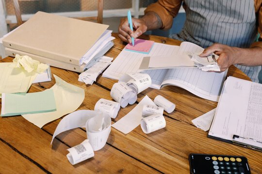 Anonym engaging in financial review 
