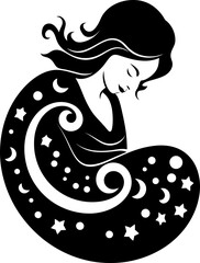 Maternal Happiness Joyful Pregnant Woman Logo in Vector Nurturing New Life Happy Expectant Mother Icon