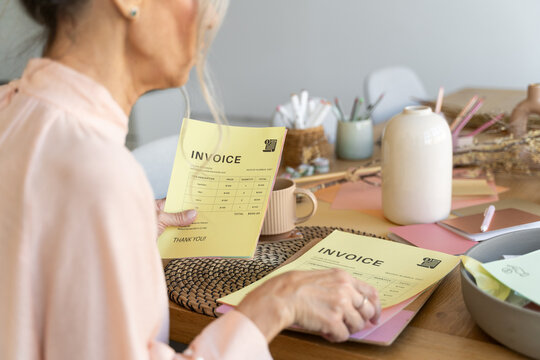 Business receipts at office